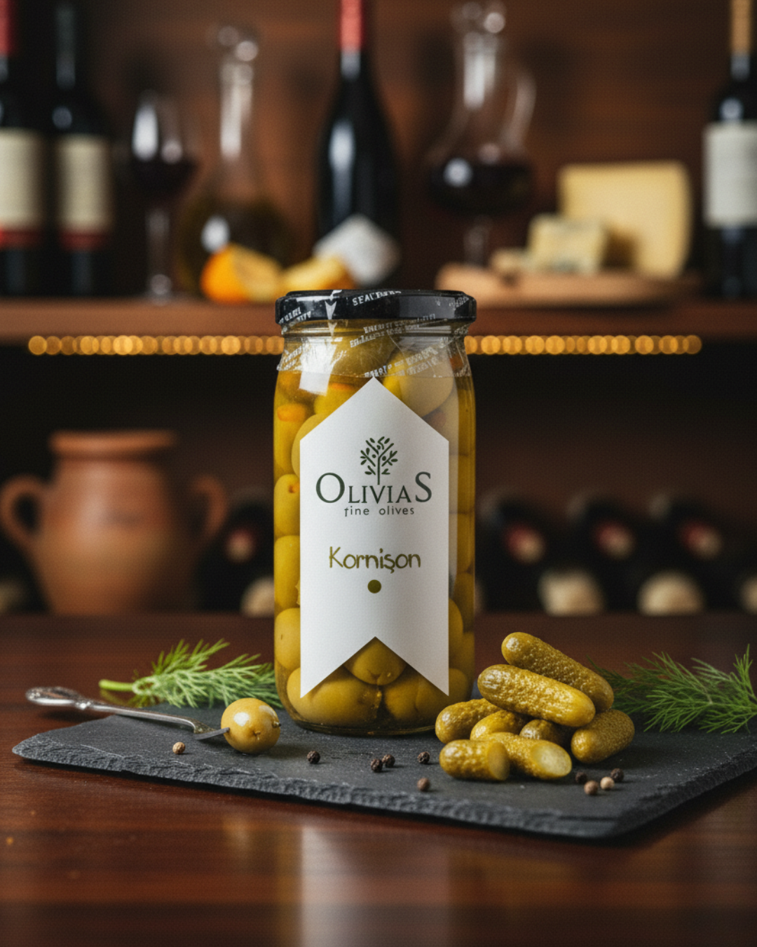 Olivias Kornişon Dolgulu Zeytin 370 CC